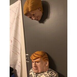 Halloween costume masks hillary clinton and donald trump couples costume